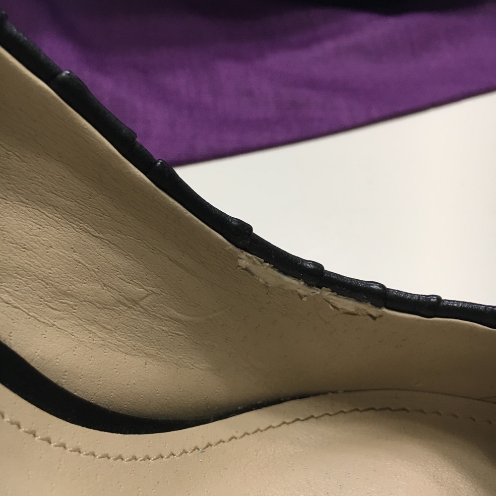 Aldo Black Leather Heels, sz 40/9 - Picture 7 of 8